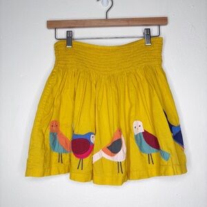 Mini Boden Bird Appliqué Skirt Size 9-10 Yrs EUC